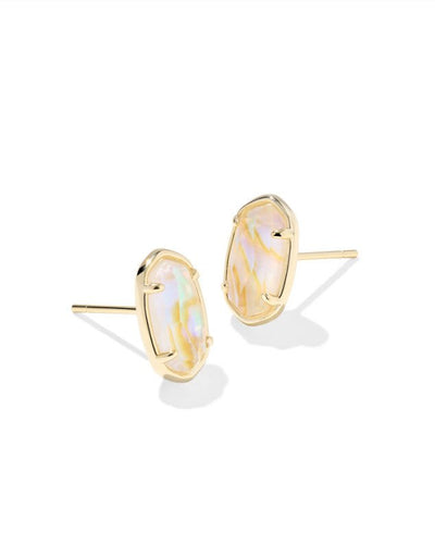 KS Grayson Stone Stud Gold - Southern Soule Designs