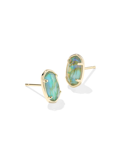 KS Grayson Stone Stud Gold - Southern Soule Designs