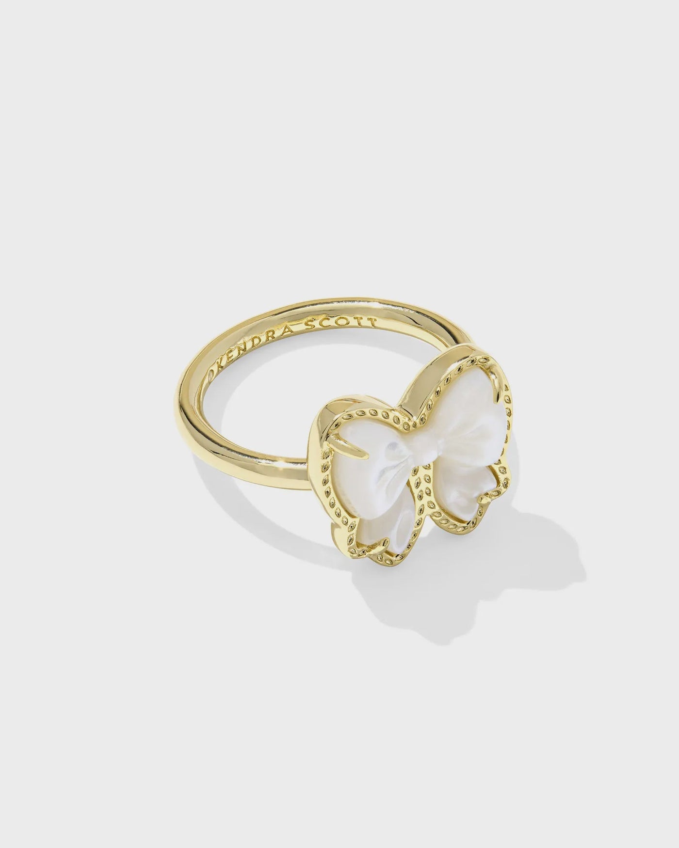 KS Haley Bow Ring Gold Ivory - Southern Soule Designs