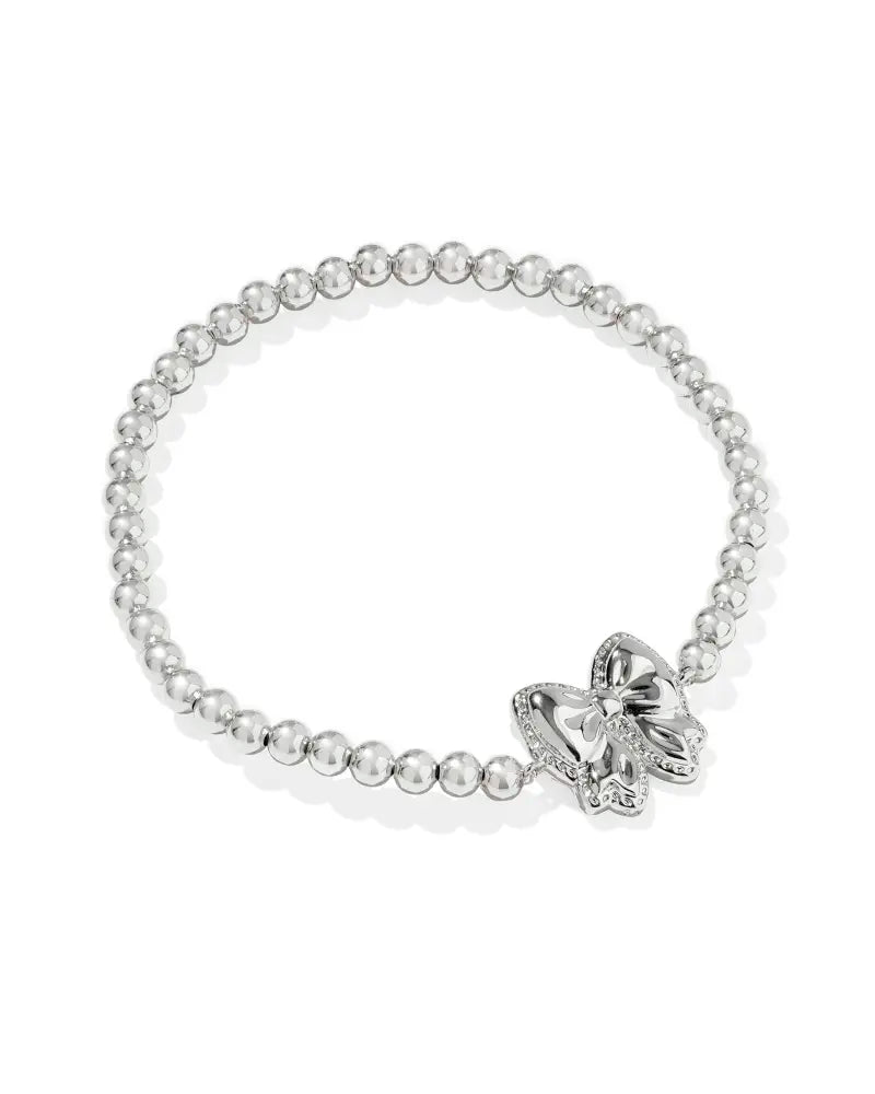 KS Haley Bow Stretch Bracelet Silv - Southern Soule Designs