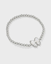 KS Haley Bow Stretch Bracelet Silv - Southern Soule Designs