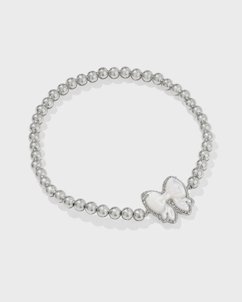 KS Haley Bow Stretch Bracelet Silv - Southern Soule Designs