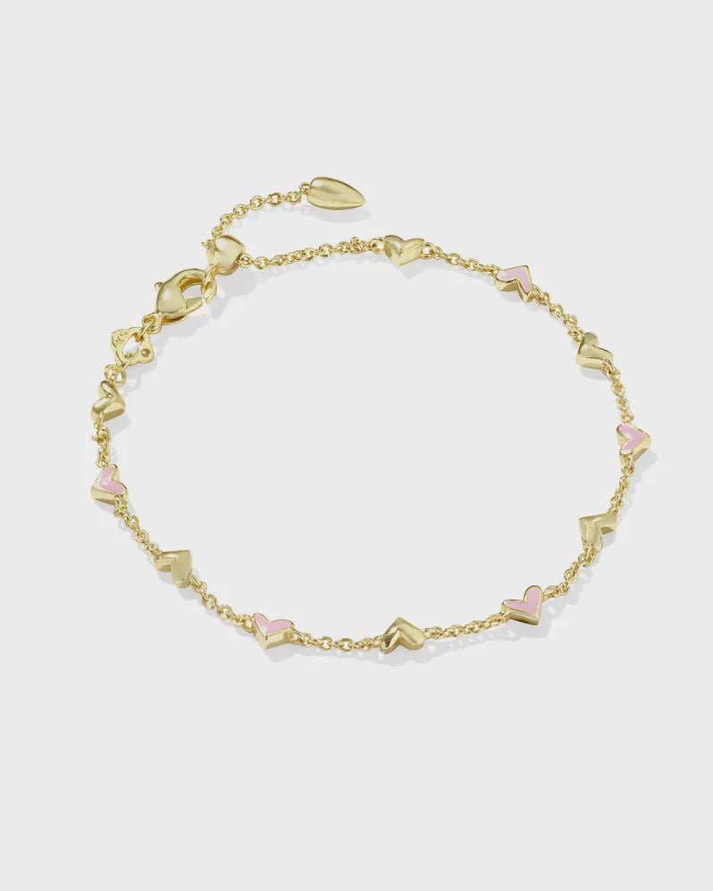 KS Haven Chain Bracelet Gold/Pink Enamel - Southern Soule Designs