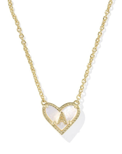 KS Heart Letter Gold Neck - Southern Soule Designs