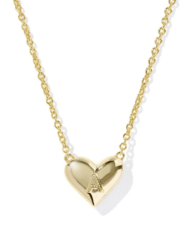 KS Heart Letter Gold Neck - Southern Soule Designs