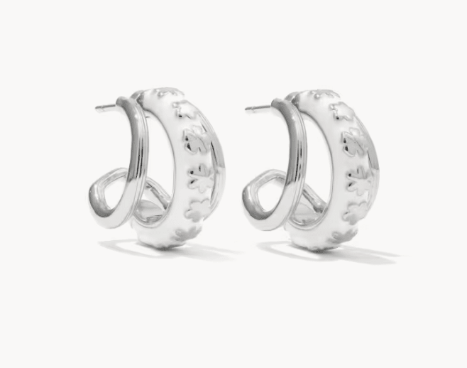 KS Jane Silver Huggie Earring - Southern Soule Designs