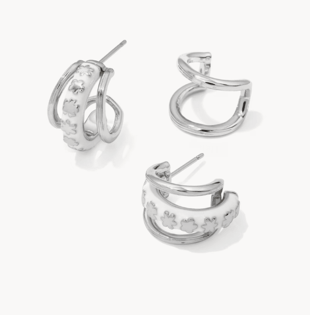 KS Jane Silver Huggie Earring - Southern Soule Designs