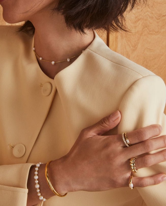 KS Jovie Gold Beaded DLCT Chain Bracelet - Southern Soule Designs