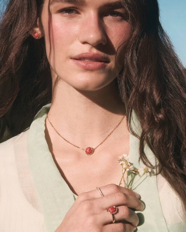 KS Ladybug Short Pendant Necklace - Southern Soule Designs