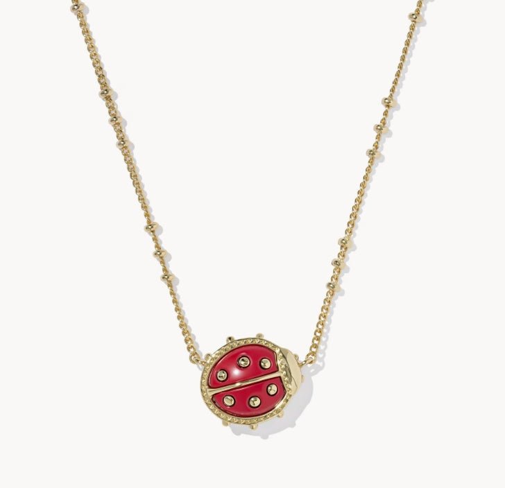KS Ladybug Short Pendant Necklace - Southern Soule Designs