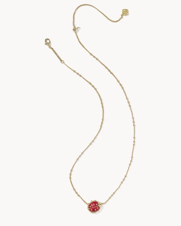 KS Ladybug Short Pendant Necklace - Southern Soule Designs