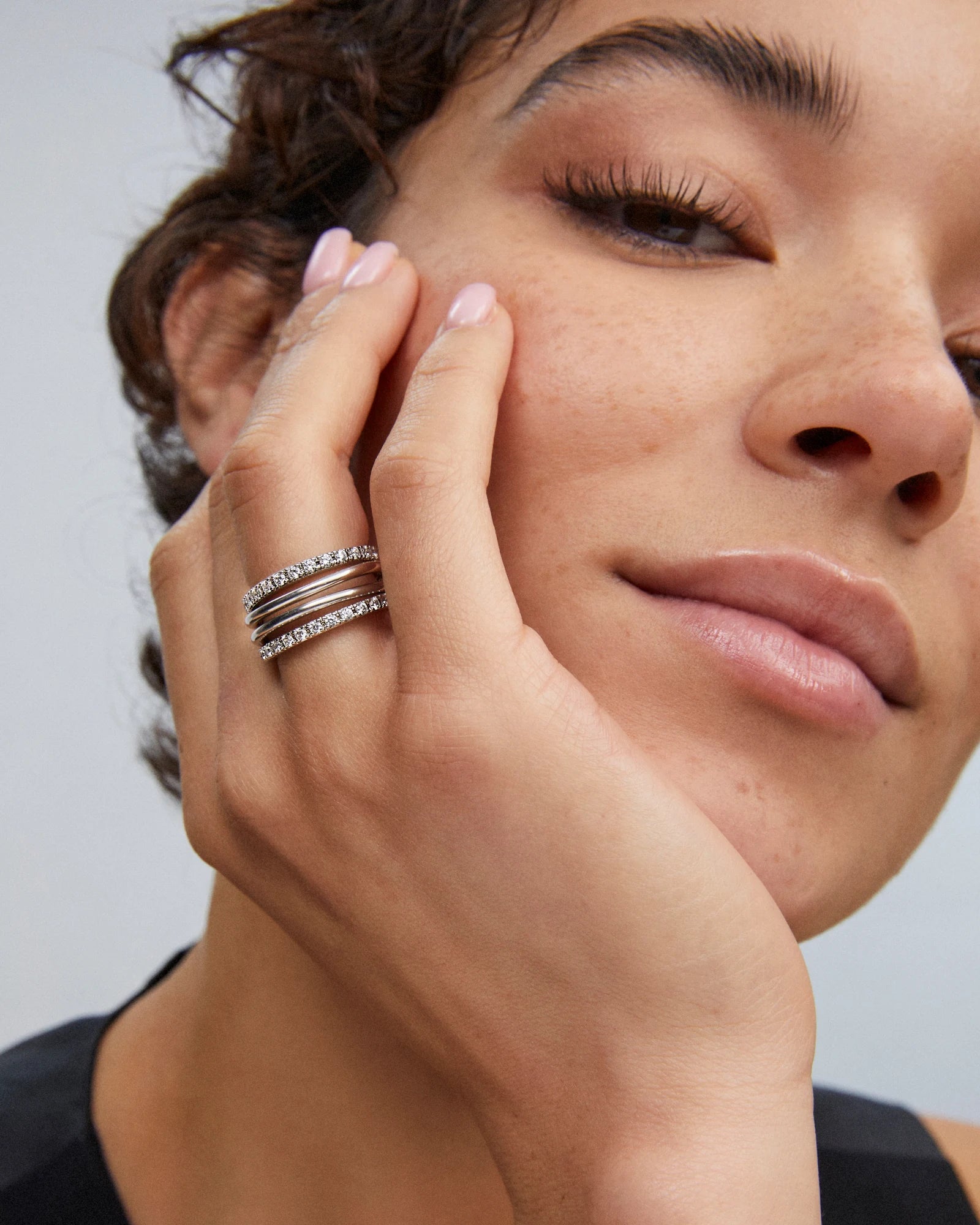 KS Livy Ring S/3 Rhodium - Southern Soule Designs