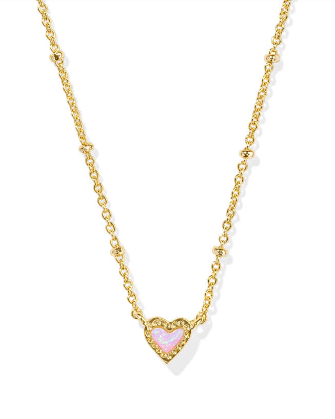 KS Mini Ari Heart Necklace Gold - Southern Soule Designs