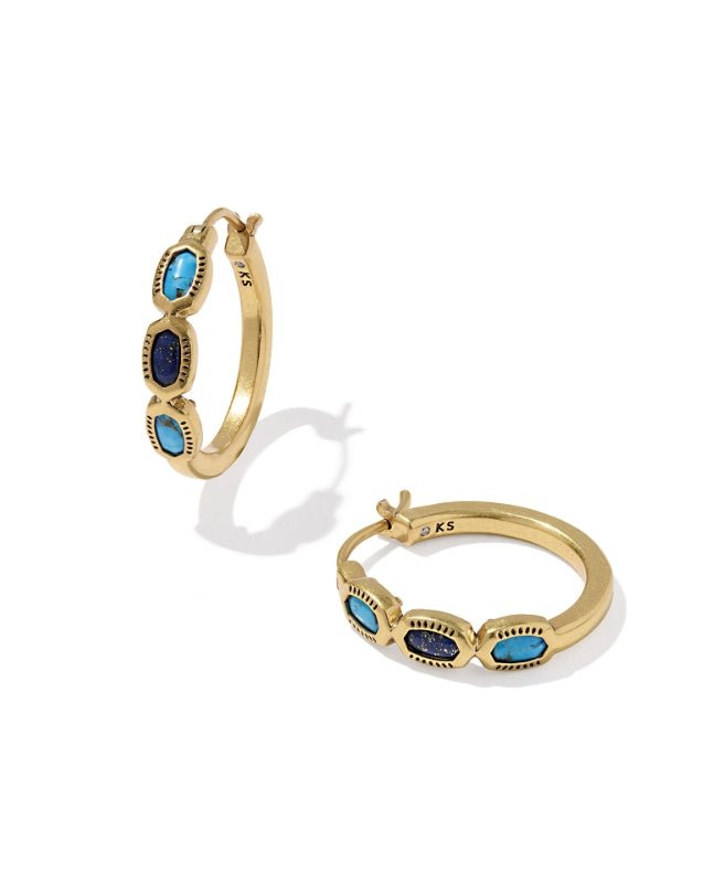 KS Mini Elisa Hoop Vintage Gold - Southern Soule Designs