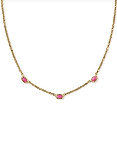 KS Mini Elisa Three Stone Necklace - Southern Soule Designs