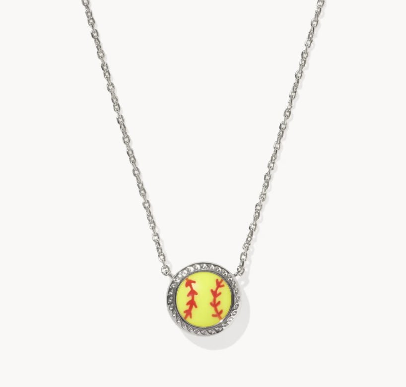 KS Softball Short Pendant Necklace - Southern Soule Designs