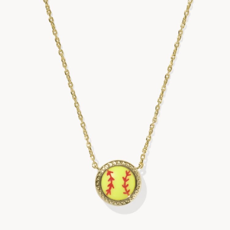 KS Softball Short Pendant Necklace - Southern Soule Designs