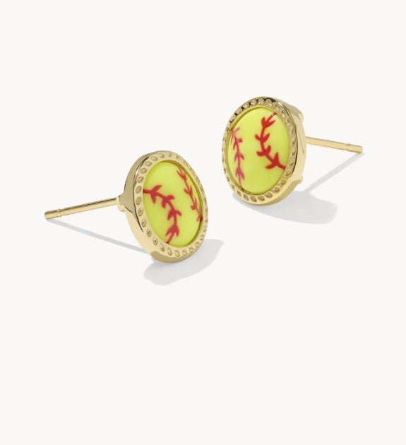 KS Softball Stud Earrings - Southern Soule Designs