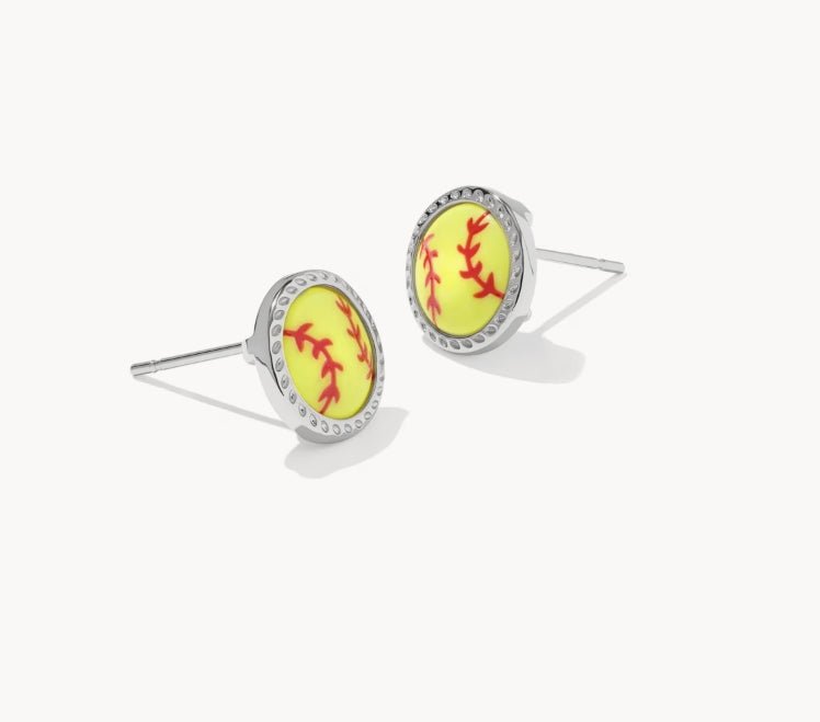 KS Softball Stud Earrings - Southern Soule Designs