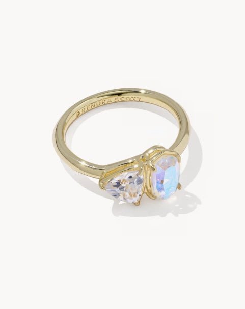KS Tatum CZ White Mix Gold Band Ring - Southern Soule Designs