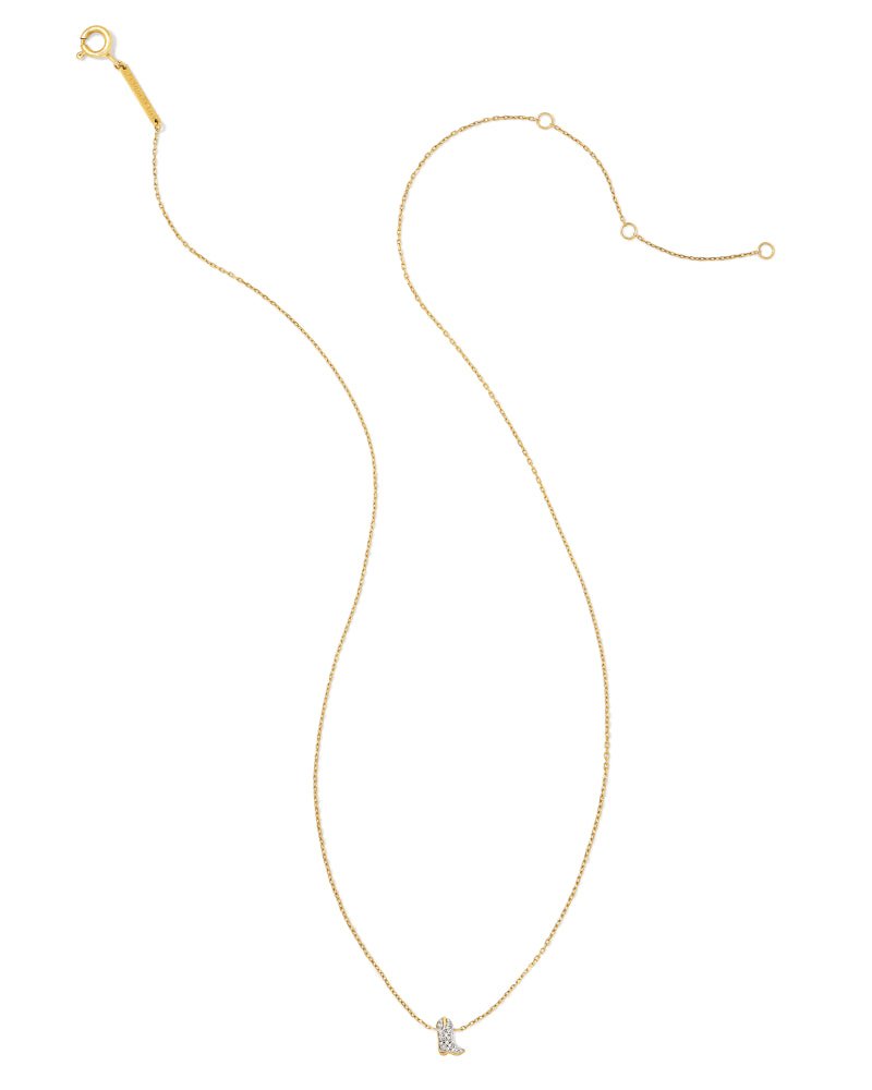 KS Tiny Cowboy Boot Pendant Necklace - Southern Soule Designs