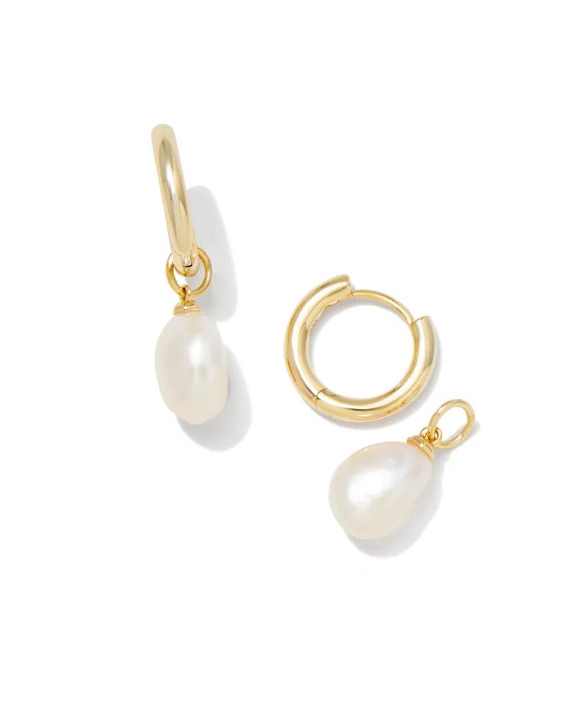 KS Willa Pearl Huggie Earrings - Southern Soule Designs