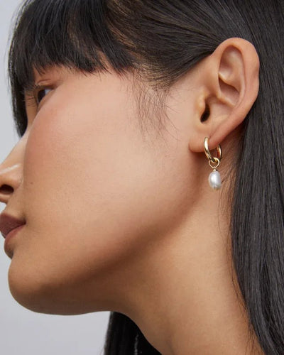 KS Willa Pearl Huggie Earrings - Southern Soule Designs