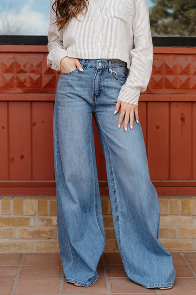 Kudos Super High Rise Wide Leg Jean V3567 - Southern Soule Designs