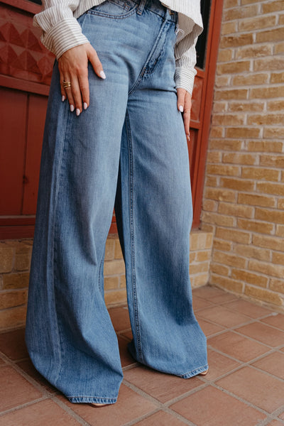Kudos Super High Rise Wide Leg Jean V3567 - Southern Soule Designs