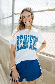 Lace Trim Royal Blue Shorts CP18000 - Southern Soule Designs