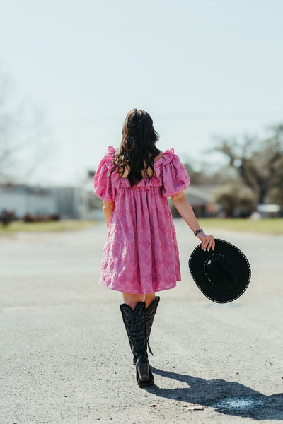 Lana Floral Embroidered Mini Pink Dress S1846D - 1 - Southern Soule Designs
