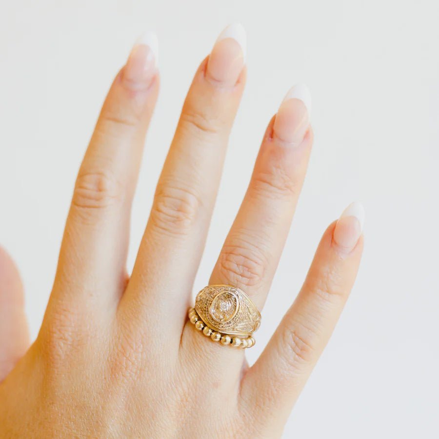Lauren Gold Beaded Ring - Southern Soule Designs