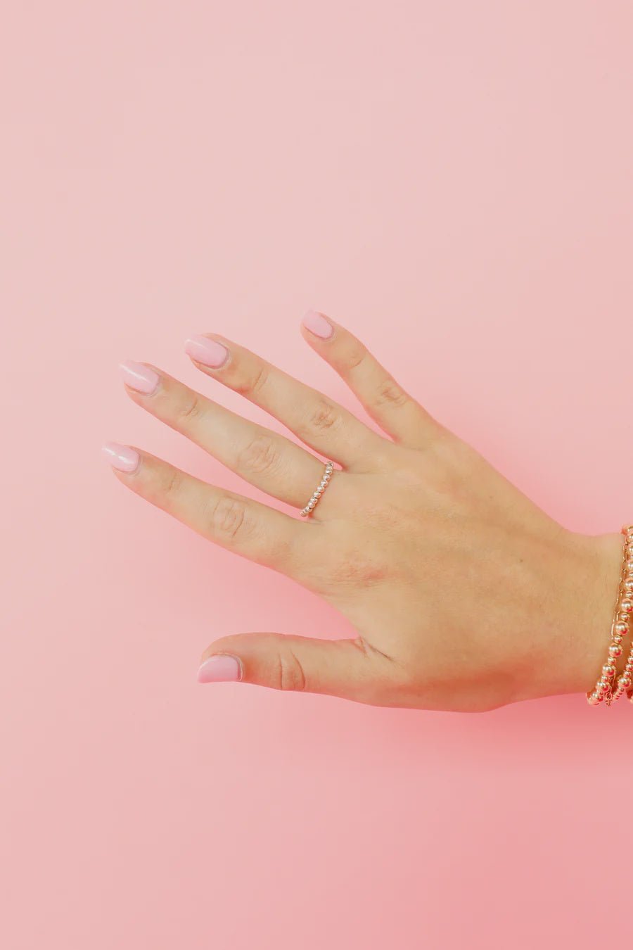 Lauren Silver Beaded Ring - Southern Soule Designs