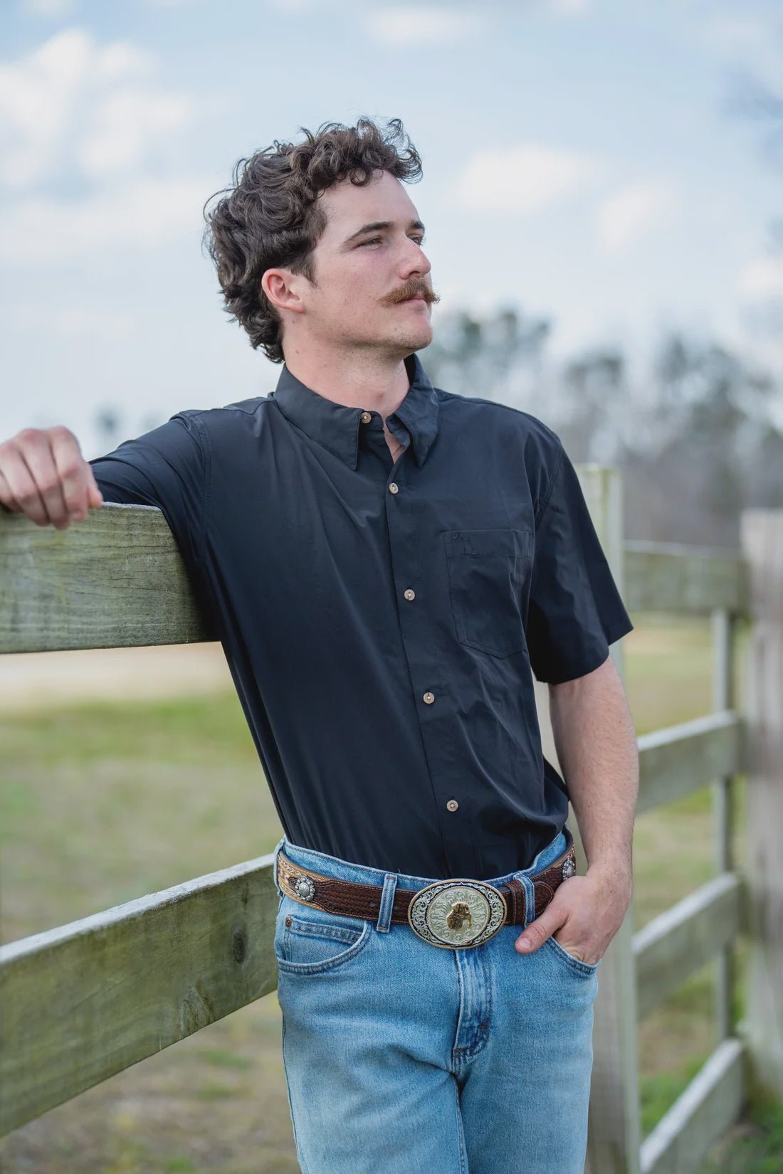 LB Black Lowcountry Button Down - Southern Soule Designs