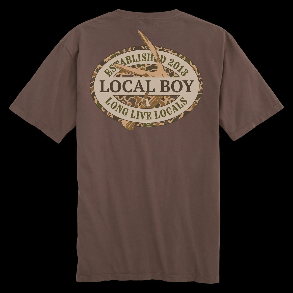 LB Youth Espresso Old School Antler Oval T-Shirt - Southern Soule Designs