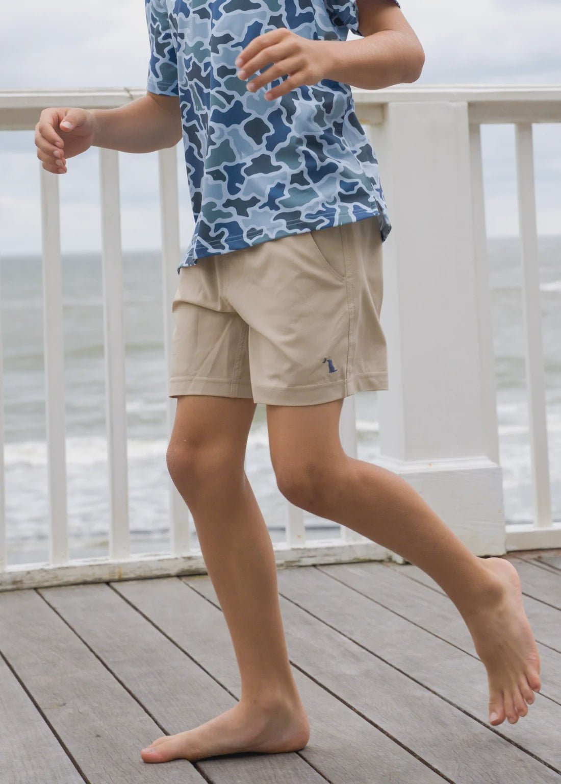 LB Youth Khaki Volley Shorts - Southern Soule Designs