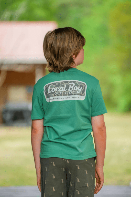 LB Youth Light Green Brush Camo Mark T-Shirt - Southern Soule Designs