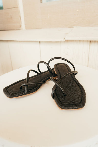 Leanna Black Stella Sandal - Southern Soule Designs