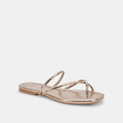 Leanna Dark Gold Crackled Stella Sandal - Southern Soule Designs