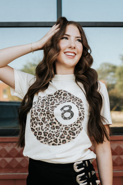 Leopard 8 Ball Tee - Southern Soule Designs