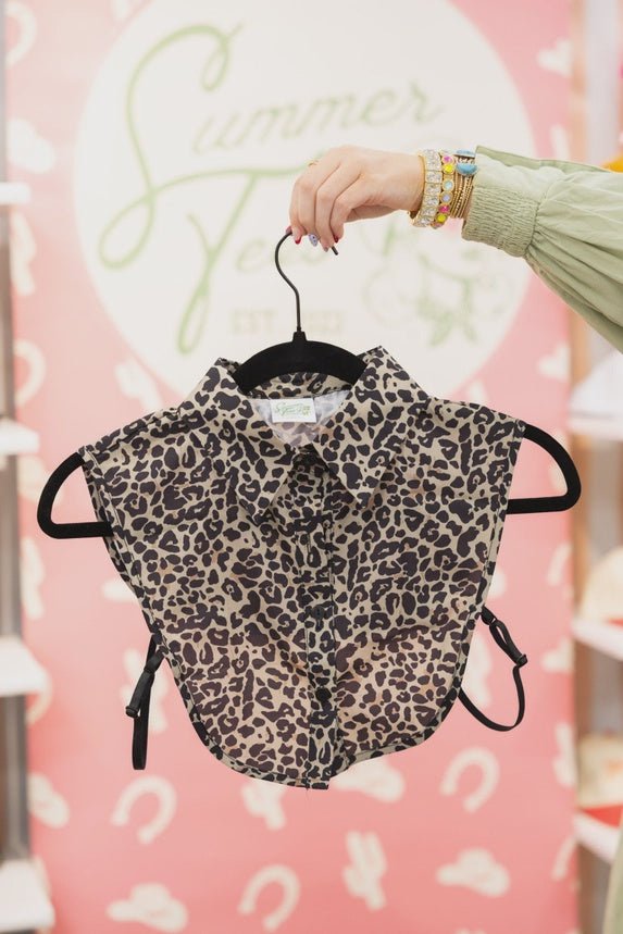 Leopard Collar Top (One Size) - Southern Soule Designs