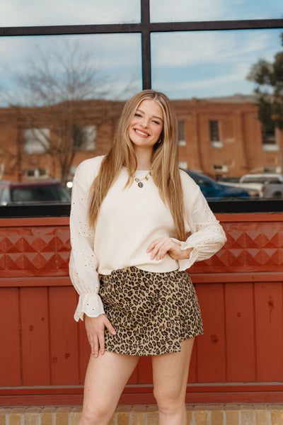Leopard Front Wrap Skort WL24 - 9974 - Southern Soule Designs