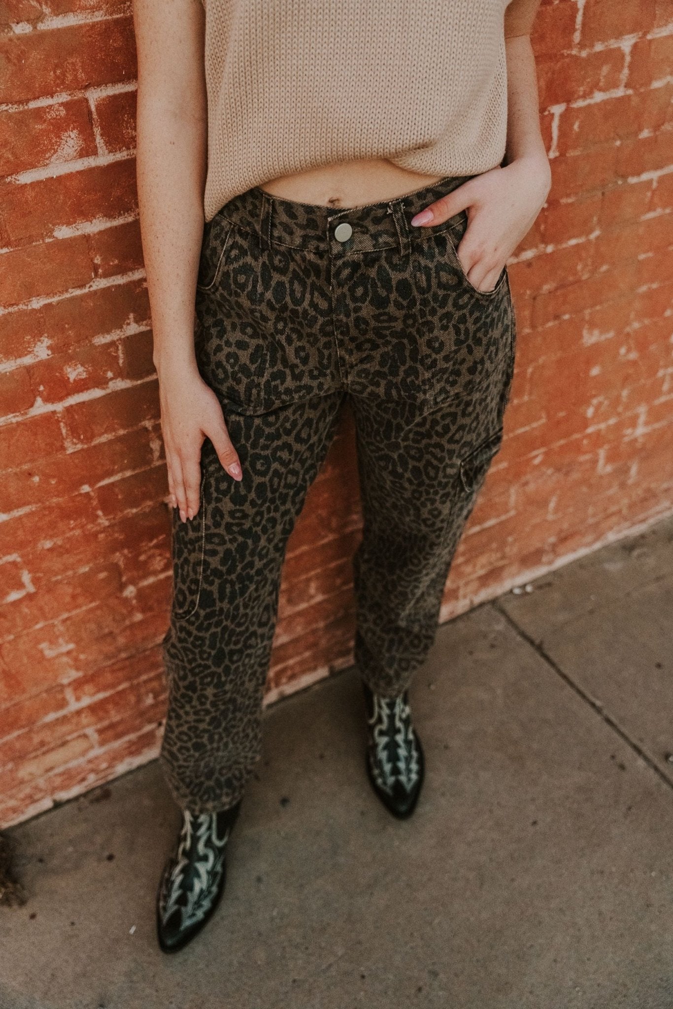 Leopard Print Barrel Pants P4070 - Southern Soule Designs