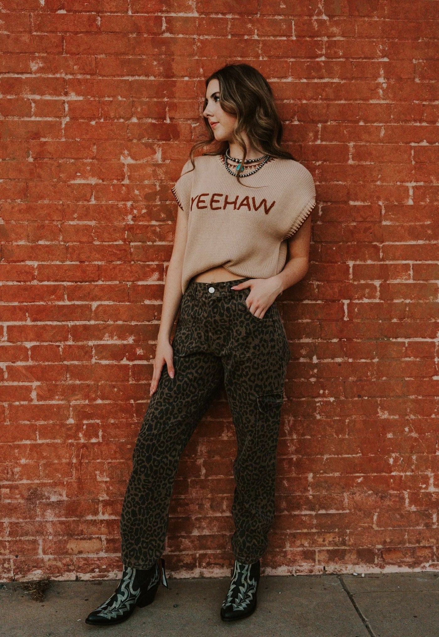 Leopard Print Barrel Pants P4070 - Southern Soule Designs