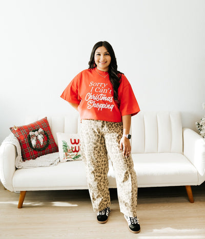 Leopard Printed Barrel Pants P6447 - Southern Soule Designs