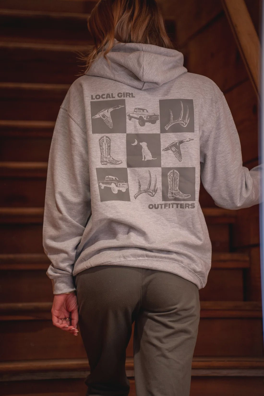 LG Heather Gray Brushwood Hoodie - Southern Moments - Southern Soule Designs