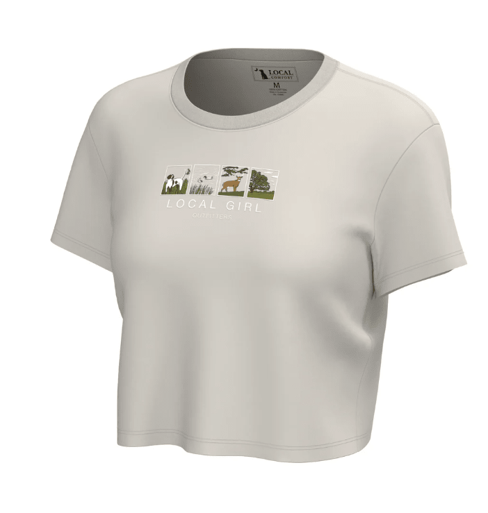LG Youth Silver In The Wild Graphic Cropped Tee - Southern Soule Designs