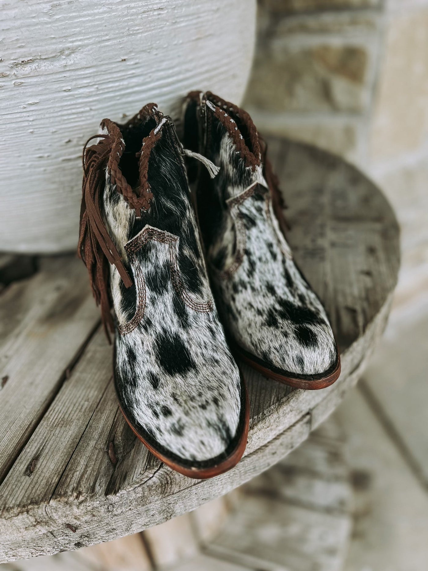 Liberty Black Chloe Blanco/Cafe Booties - Southern Soule Designs