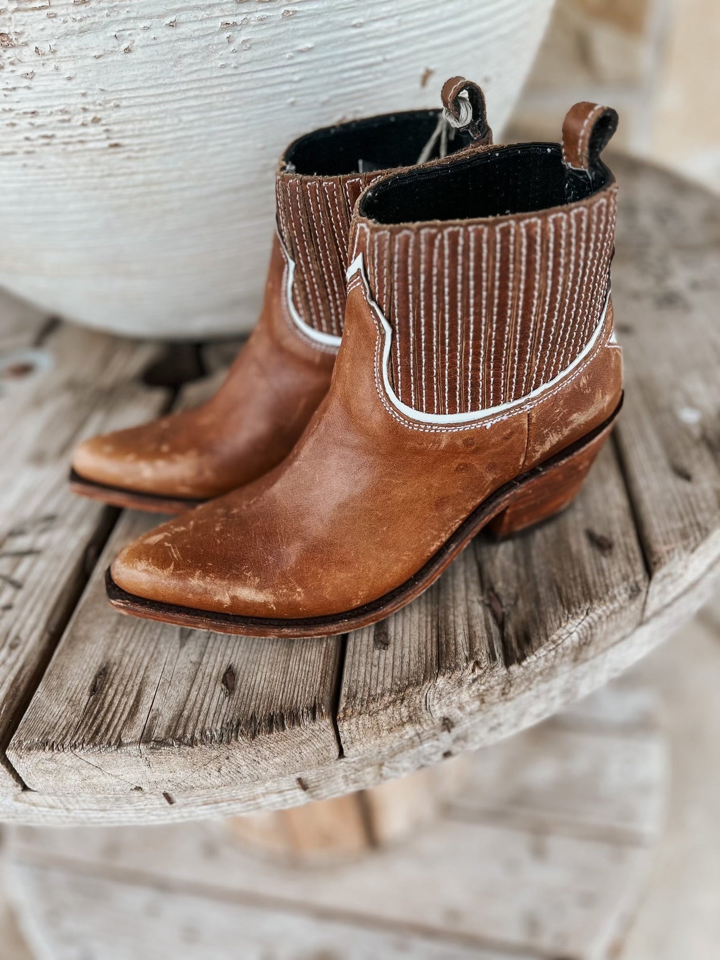 Liberty Black Rebecca Mossil Tan Bootie - Southern Soule Designs