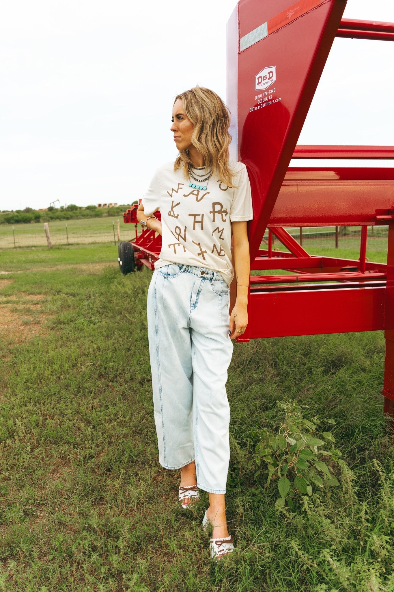 Light Blue Barrel Denim Jeans P4879 - Southern Soule Designs